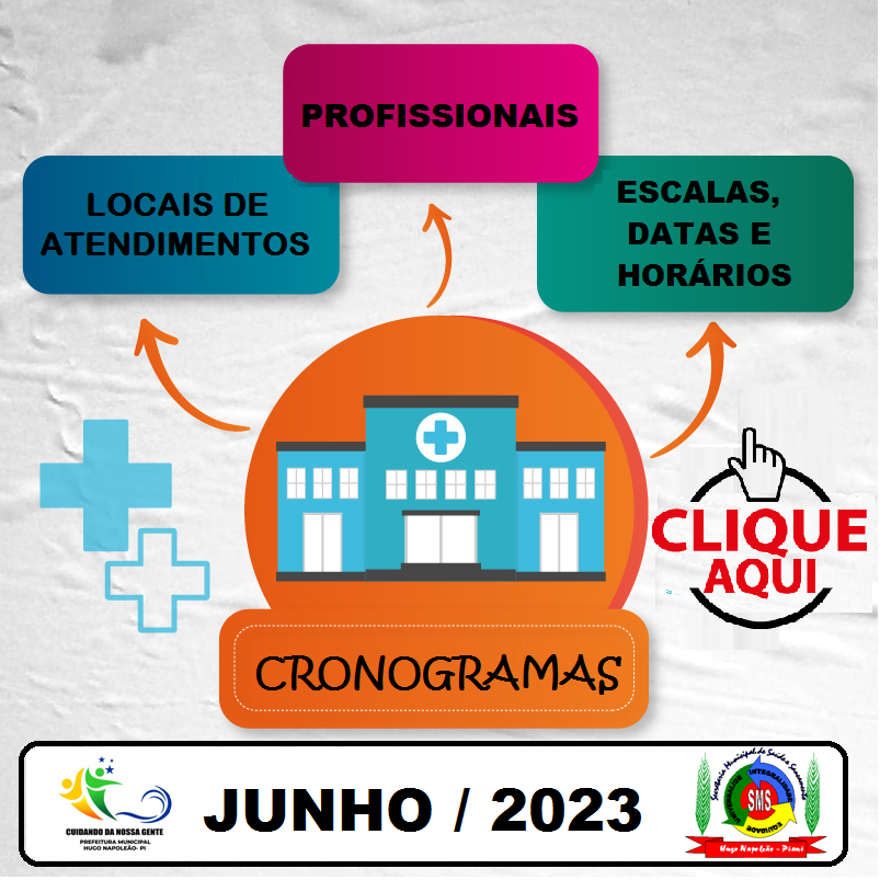  CRONOGRAMAS DE SAÚDE - MÊS DE JUNHO DE 2023